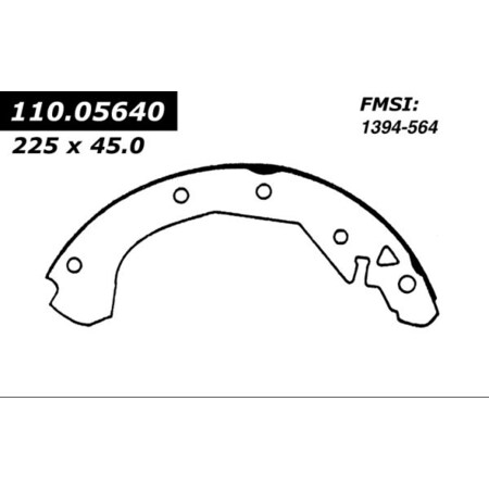 Centric Parts Centric Brake Shoes, 111.05640 111.05640
